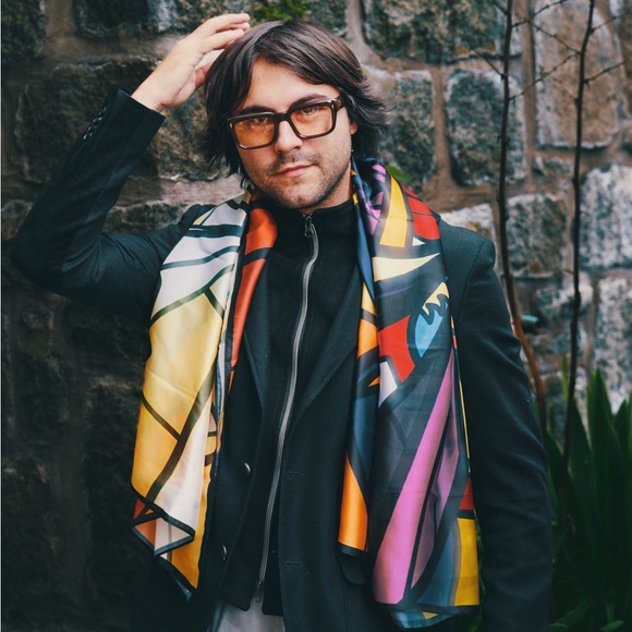 Luxurious small-batch custom satin garment scarf/ dress/ wrap. - Picture 9 of 10